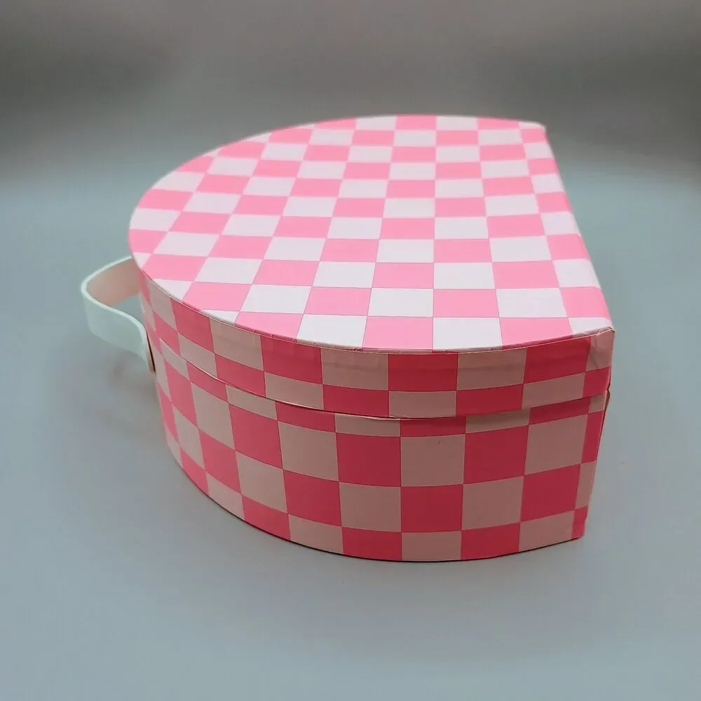 Small Novelty Suitcase Pink/White Checkered Target Bullseye Playground 2024